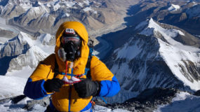 Luis and a little kenial mountain on top of the Everest